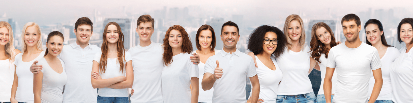 Image of group of people smiling to convey the effectiveness of smile design.